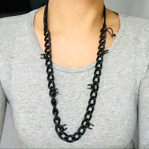 Auth Burberry unisex spike chain necklace - Picture 2 of 10